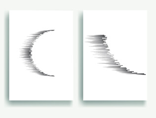 Contemporary composition .Modern minimal posters .Linear  design . Speed lines .Trendy background . Vector illustration