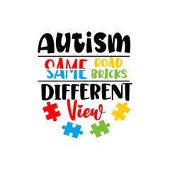 Autism quotes lettering svg vector