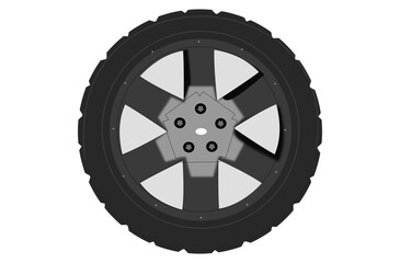 Obraz premium Car wheel illustration
