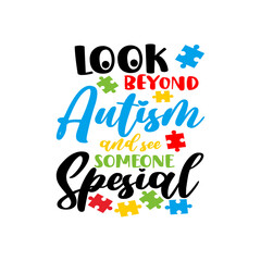Autism quotes lettering svg vector