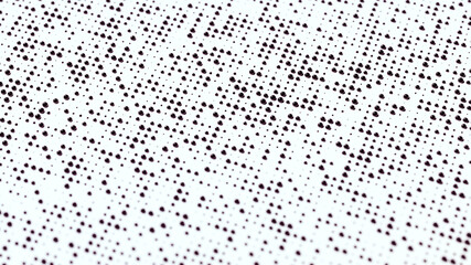 Black Halftone Geometric Dots Texture 3d illustration render