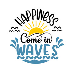 Beach quotes svg design lettering vector