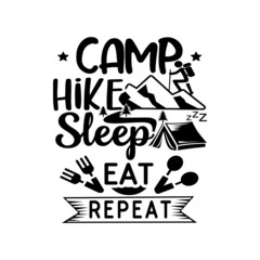 Camping quotes svg design lettering vector