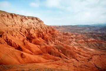 Red Mountains Boguty. Kazakhstan. Martian landscapes