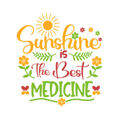 Naklejka premium Spring Quotes SVG design vector