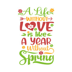 Spring Quotes SVG design vector