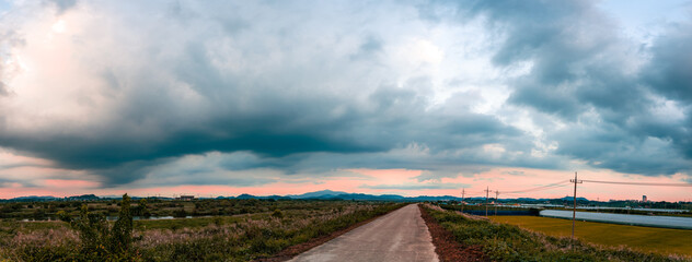한국 시골길 풍경