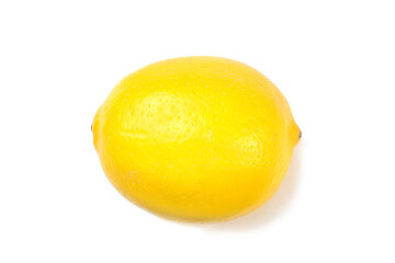 Whole lemon isolated on white background