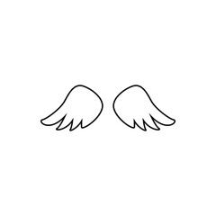 Angel wings icon vector. fly illustration sign collection. pilot symbol. wings logo.