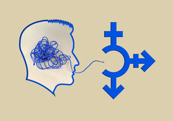 Gender language symbol graphic talking
