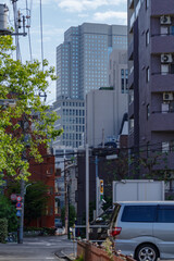 赤坂の街の風景　赤坂９丁目、港区、東京、日本　2021年9月
