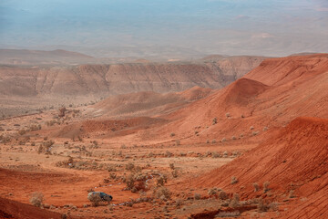 Red Mountains Boguty. Kazakhstan. Martian landscapes