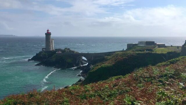 Lighthouse Phare du Petit Minou in Plouzane, Brittany, France