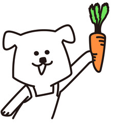 色加工ok いぬ素材No.42 野菜_人参