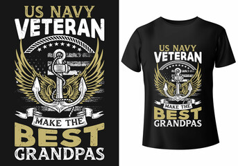 US NAVY VETERAN MAKE THE BEST GRANDPAS T-SHIRT DESIGN ( US NAVY, VETERAN, DISTRESSED T-SHIRT DESIGN)