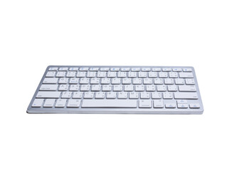 Modern computer keyboard isolated on white background with cliping path