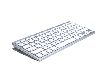 Modern computer keyboard isolated on white background with cliping path