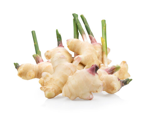 fresh ginger isolated on white