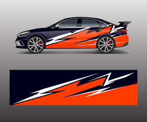 Sport car racing wrap design. vector design. abstract Racing graphic vector for sport car wrap design