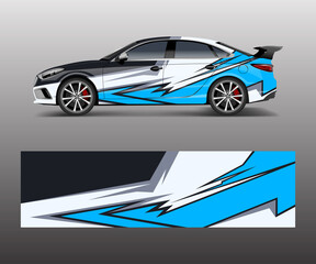 Obraz na płótnie Canvas modern stripe for racing car wrap, sticker, and decal design vector.