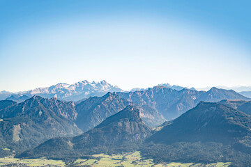 Fototapeta na wymiar Austria, Alps. Majestic mountain view from the top