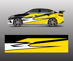 Abstract Sport racing car wrap decal and sticker design. vector eps10 format.