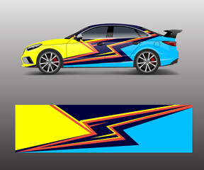abstract stripe for racing car wrap, sticker, and decal design vector.