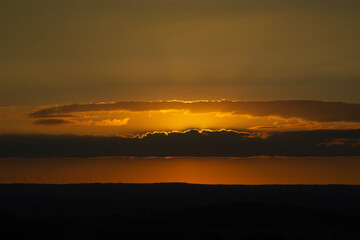 sunset over the horizont