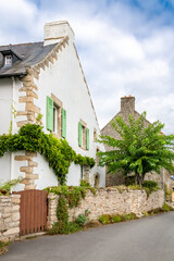 Brittany, Ile aux Moines island in the Morbihan gulf, typical house in the village
