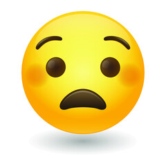 Anguished Emoji Icon Illustration Sign. Pained  Vector Symbol Emoticon Design Vector Clip Art.