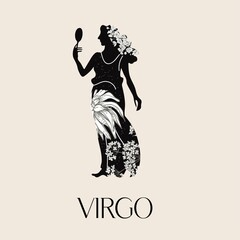 Virgo zodiac sign. The symbol of the astrological horoscope.