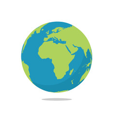 Earth globe isolated on white background