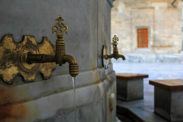 Fountain in the city,Fatih mosque,istanbul