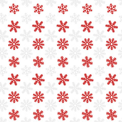 Christmas holiday vector seamless snowflakes pattern colorful background