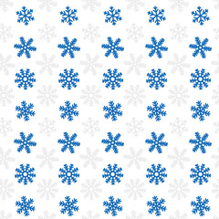 Christmas holiday vector seamless snowflakes pattern colorful background