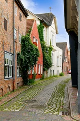 Zelfklevend Fotobehang Jever in Friesland, Altstadtszene © Comofoto
