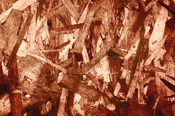 Fototapeta na wymiar Brown orange wood chip texture. Modern abstract texture to use as a background or for your designs with space for text.