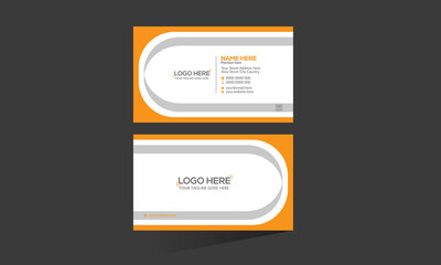 orange colored stylish business card