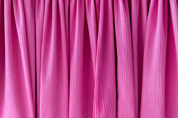 Fototapeta na wymiar Fabric texture if curtains with pleats.