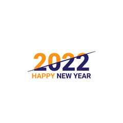 Happy New Year 2022 poster concept logo design. 2022 typography logo template for season celebration and decoration