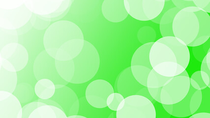 Colorful bokeh of light on green background