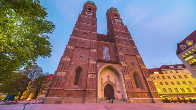 Frauenkirche Munich, officially known as the Domkirche zu Unserer Lieben Frau (Cathedral Church of Our Lady), is the kingpin of all Munich's churches. Munich fraunekirche church hyperlapse germany