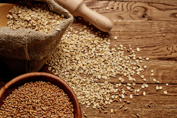 wooden kitchen items healthy breakfast natural ingredients