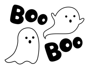 Halloween Boo Ghost Collections Set