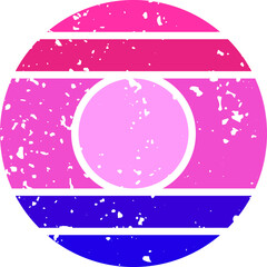 Naklejka premium vintage sunset retro sun sunrise illustration clipart