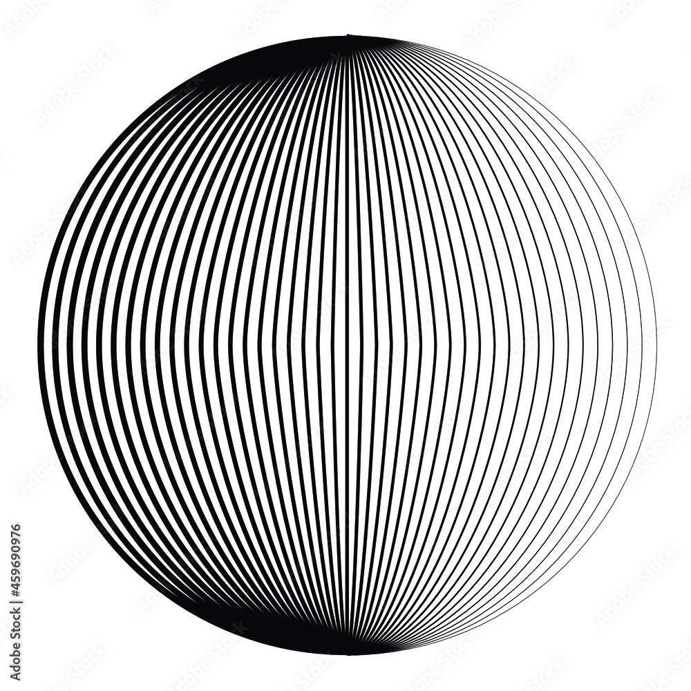 Wall mural circle lines . vector illustration .technology round logo . design globe element . abstract geometri