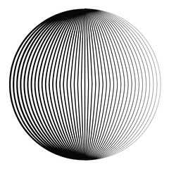 Circle lines .  Vector Illustration .Technology round Logo . Design Globe element . Abstract Geometric shape . Spirograph