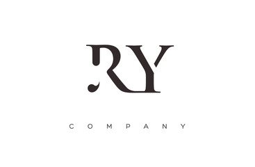 Initial RY logo design vector - obrazy, fototapety, plakaty