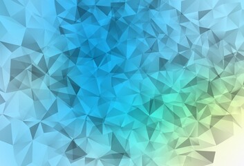 Obraz premium Light Blue, Green vector triangle mosaic template.