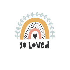 vector illustration of a cute rainbow for kids